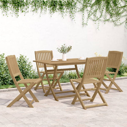 5 Piece Garden Dining Set Solid Wood Acacia