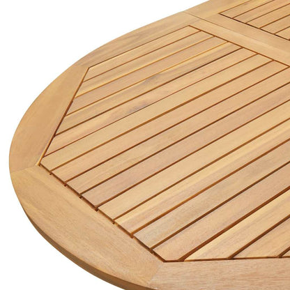 9 Piece Garden Dining Set Solid Wood Acacia