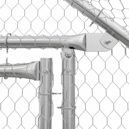 Chicken Cage Silver 100x100x190 cm Galvanised Steel