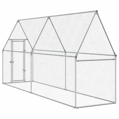 Chicken Cage Silver 100x100x190 cm Galvanised Steel