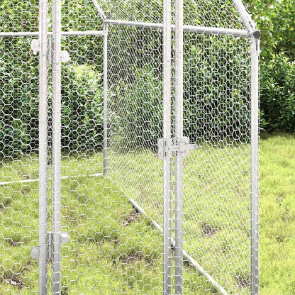 Chicken Cage Silver 200x100x190 cm Galvanised Steel