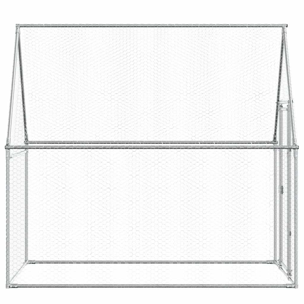 Chicken Cage Silver 200x100x190 cm Galvanised Steel