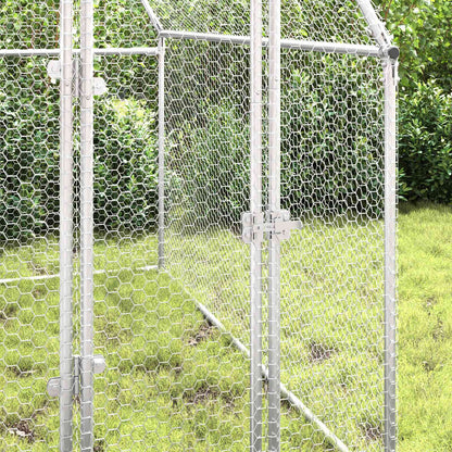 Chicken Cage Silver 200x100x190 cm Galvanised Steel