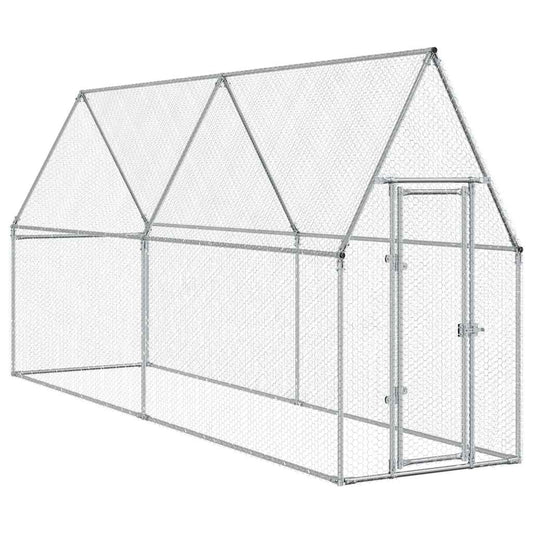Chicken Cage Silver 400x100x190 cm Galvanised Steel