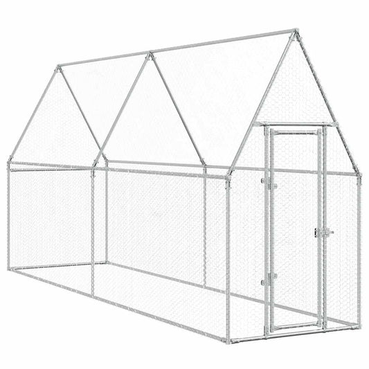 Chicken Cage Silver 400x100x190 cm Galvanised Steel
