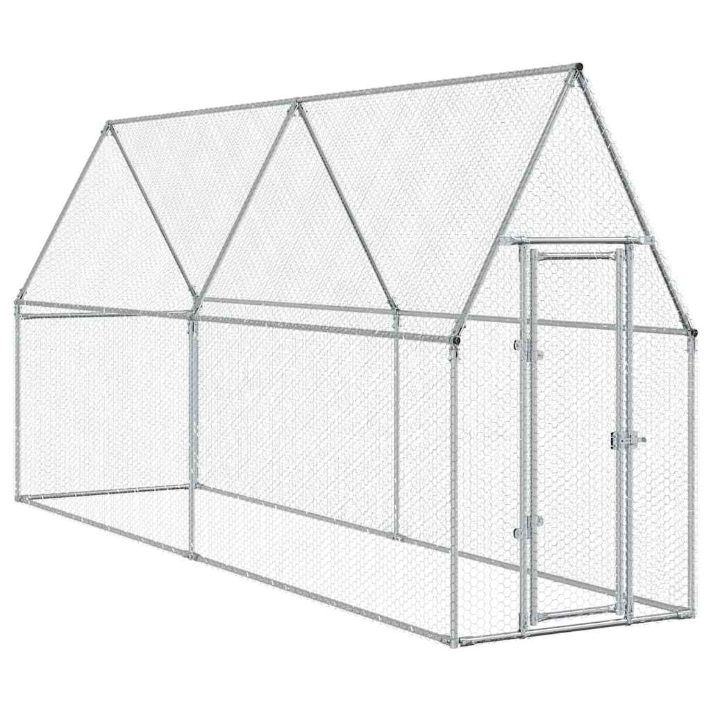 Chicken Cage Silver 400x100x190 cm Galvanised Steel