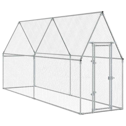 Chicken Cage Silver 400x100x190 cm Galvanised Steel