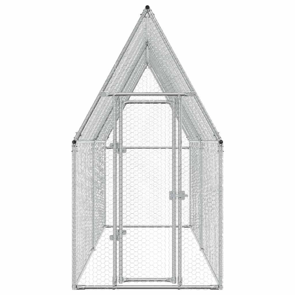 Chicken Cage Silver 400x100x190 cm Galvanised Steel