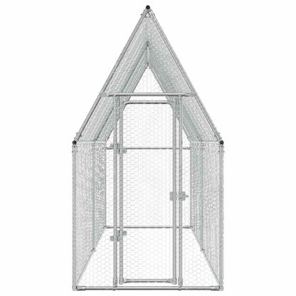 Chicken Cage Silver 400x100x190 cm Galvanised Steel