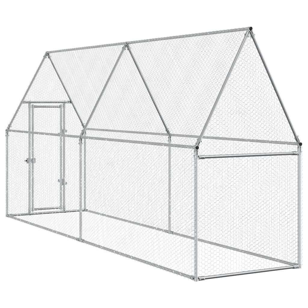 Chicken Cage Silver 400x100x190 cm Galvanised Steel