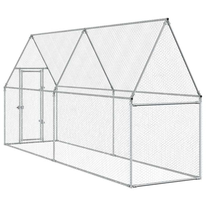 Chicken Cage Silver 400x100x190 cm Galvanised Steel