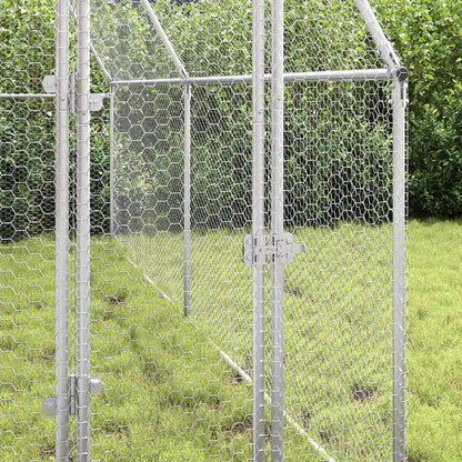 Chicken Cage Silver 400x100x190 cm Galvanised Steel