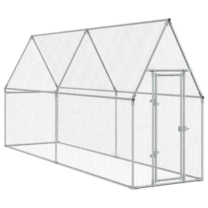 Chicken Cage Silver 400x100x190 cm Galvanised Steel