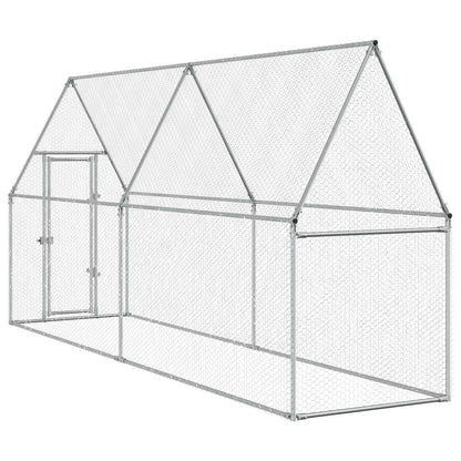 Chicken Cage Silver 400x100x190 cm Galvanised Steel