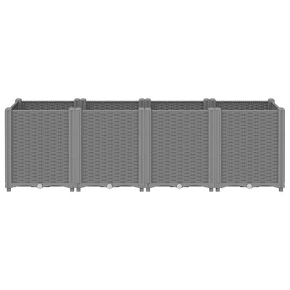 Garden Planter Light Grey 160x40x53 cm PP