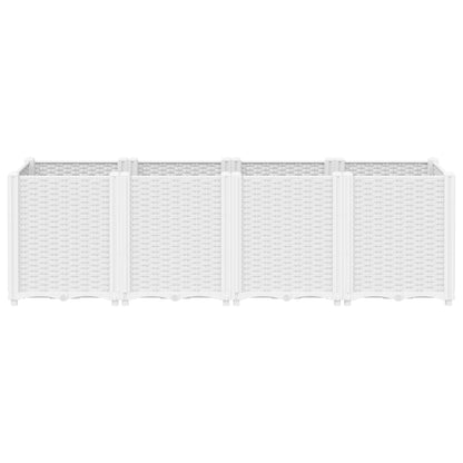 Garden Planter White 160x40x53 cm PP