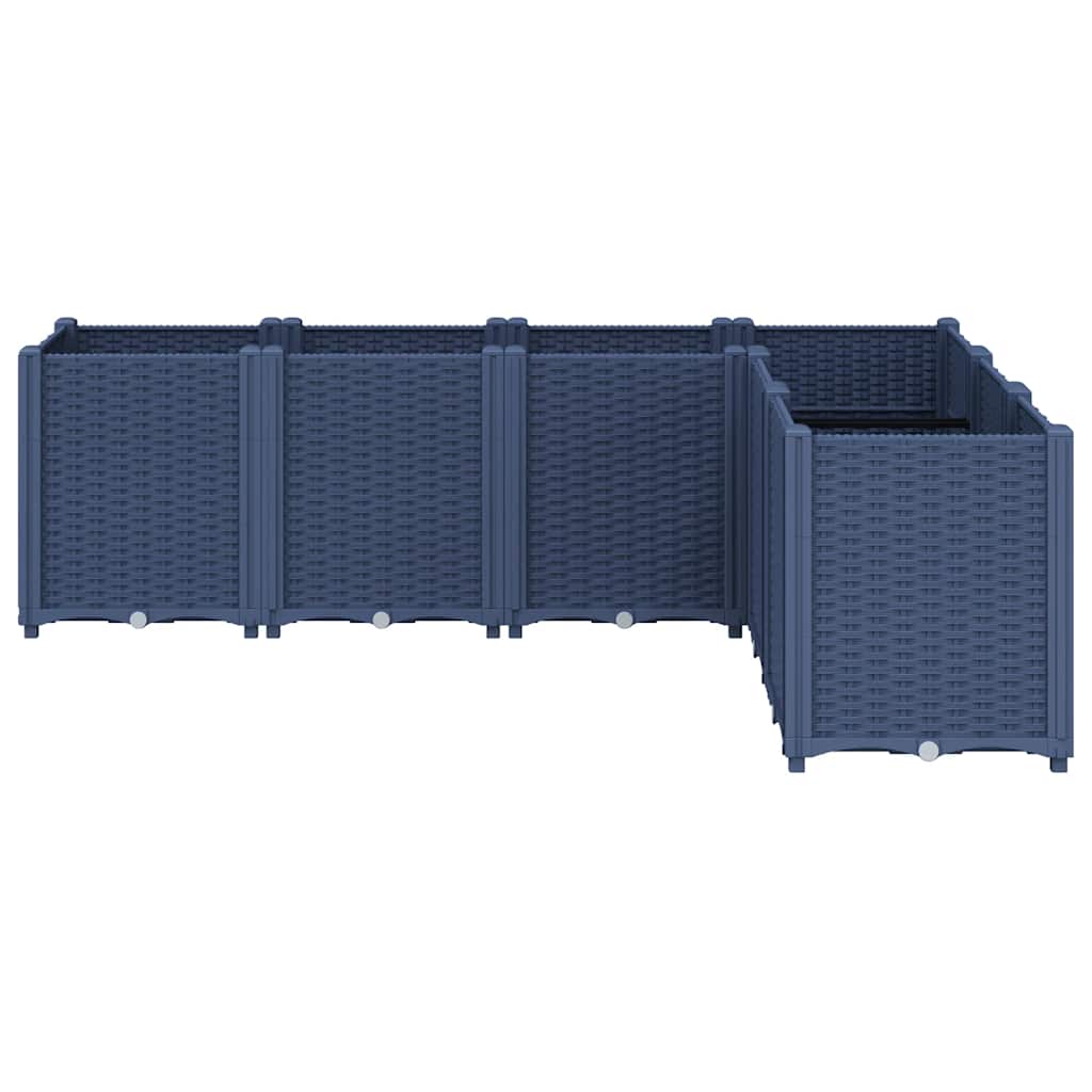 Garden Planter Blue Grey 160x120x53 cm PP