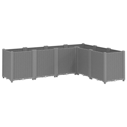 Garden Planter Light Grey 160x120x53 cm PP