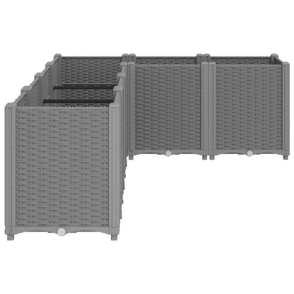Garden Planter Light Grey 160x120x53 cm PP