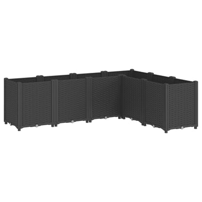 Garden Planter Black 160x120x53 cm PP
