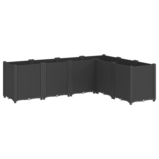 Garden Planter Black 160x120x53 cm PP