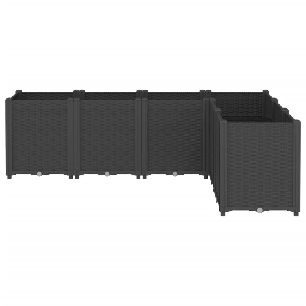 Garden Planter Black 160x120x53 cm PP