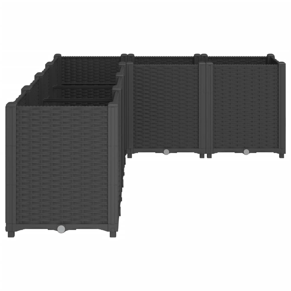 Garden Planter Black 160x120x53 cm PP