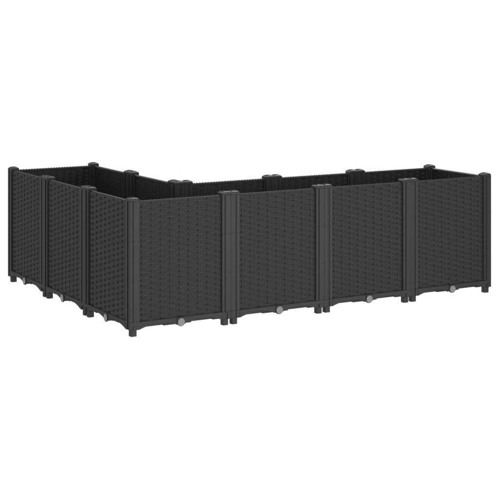 Garden Planter Black 160x120x53 cm PP