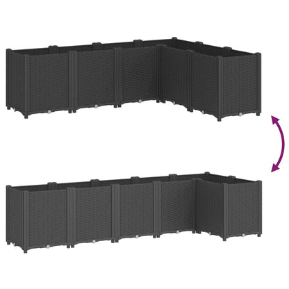Garden Planter Black 160x120x53 cm PP