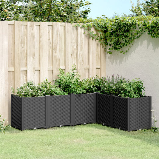 Garden Planter Black 160x120x53 cm PP