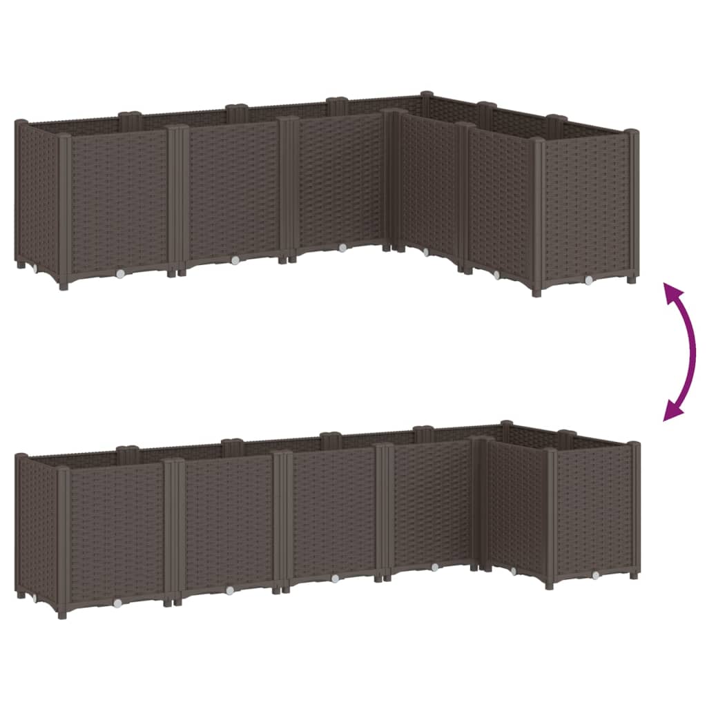 Garden Planter Brown 160x120x53 cm PP