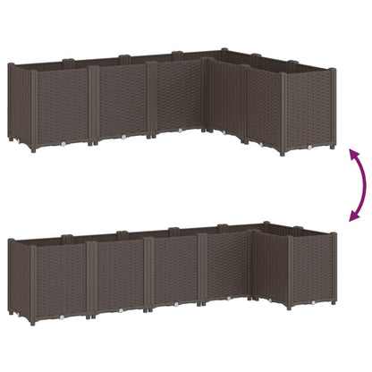 Garden Planter Brown 160x120x53 cm PP