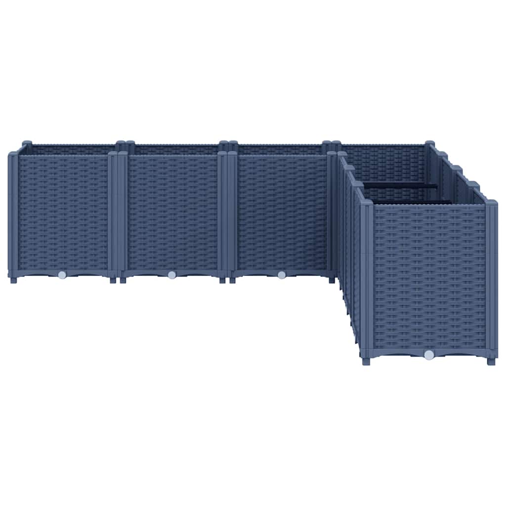 Garden Planter Blue Grey 160x160x53 cm PP