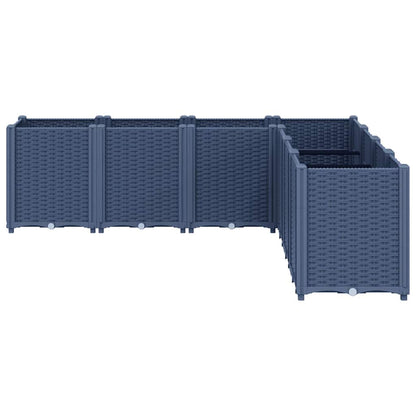 Garden Planter Blue Grey 160x160x53 cm PP