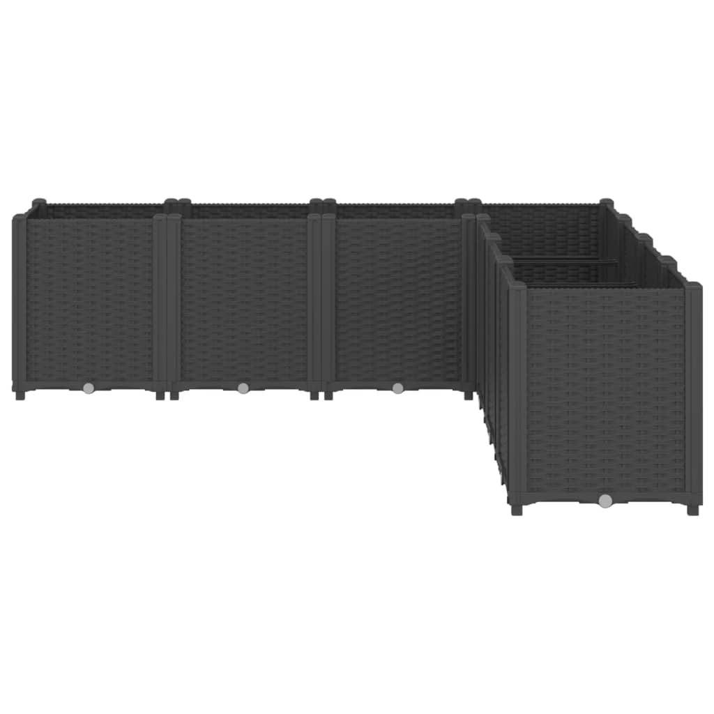 Garden Planter Black 160x160x53 cm PP