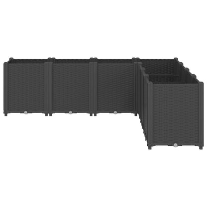 Garden Planter Black 160x160x53 cm PP