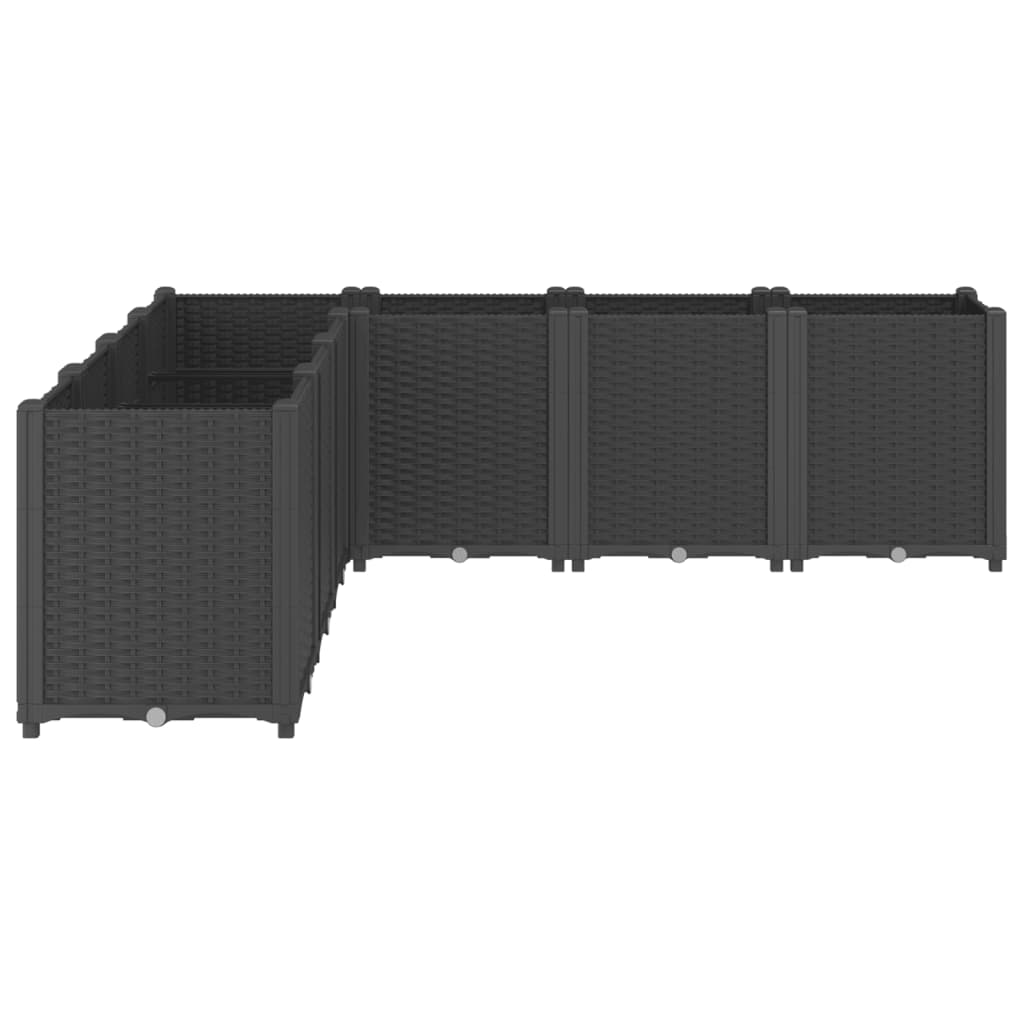 Garden Planter Black 160x160x53 cm PP