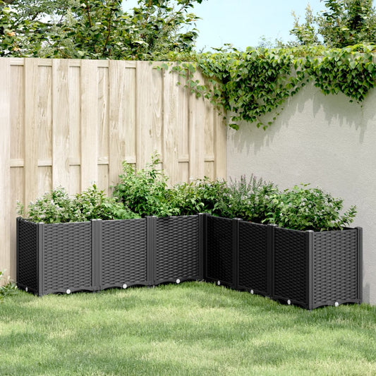 Garden Planter Black 160x160x53 cm PP