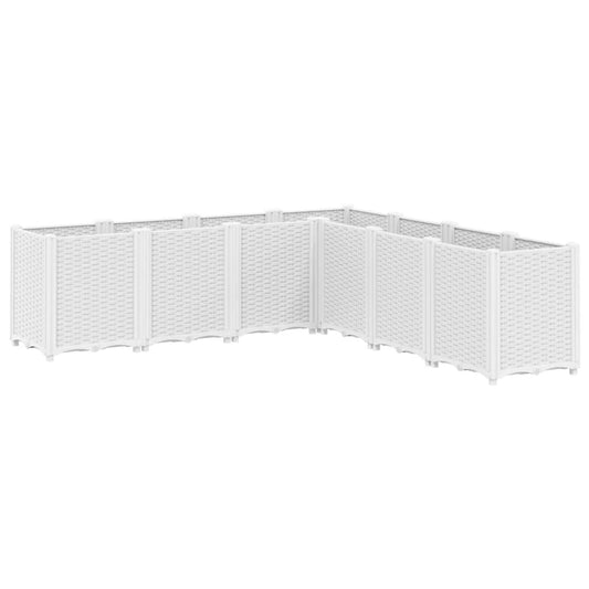 Garden Planter White 160x160x53 cm PP