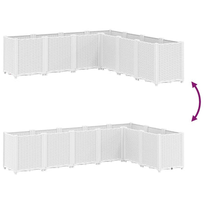 Garden Planter White 160x160x53 cm PP