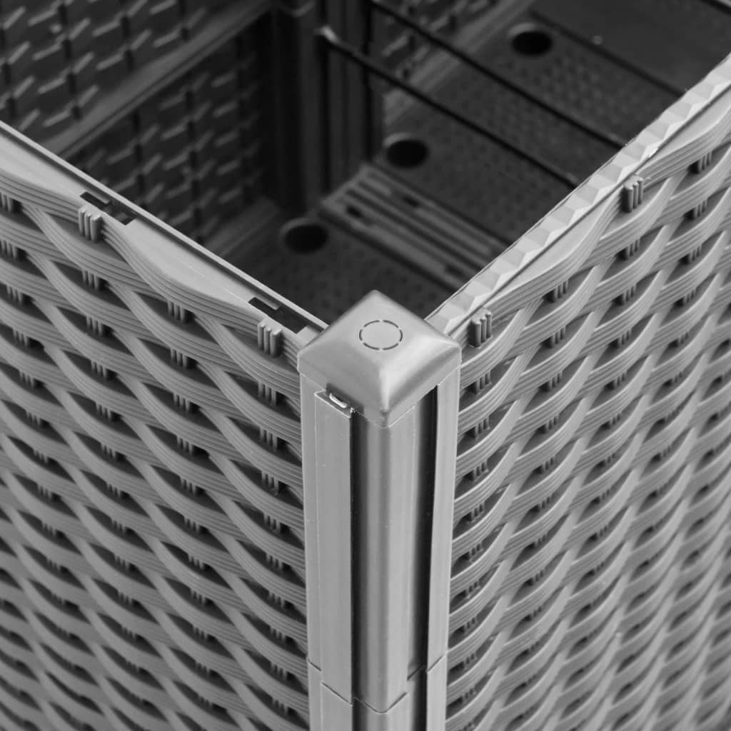 Garden Planter with Trellis Light Grey 160x40x140 cm PP