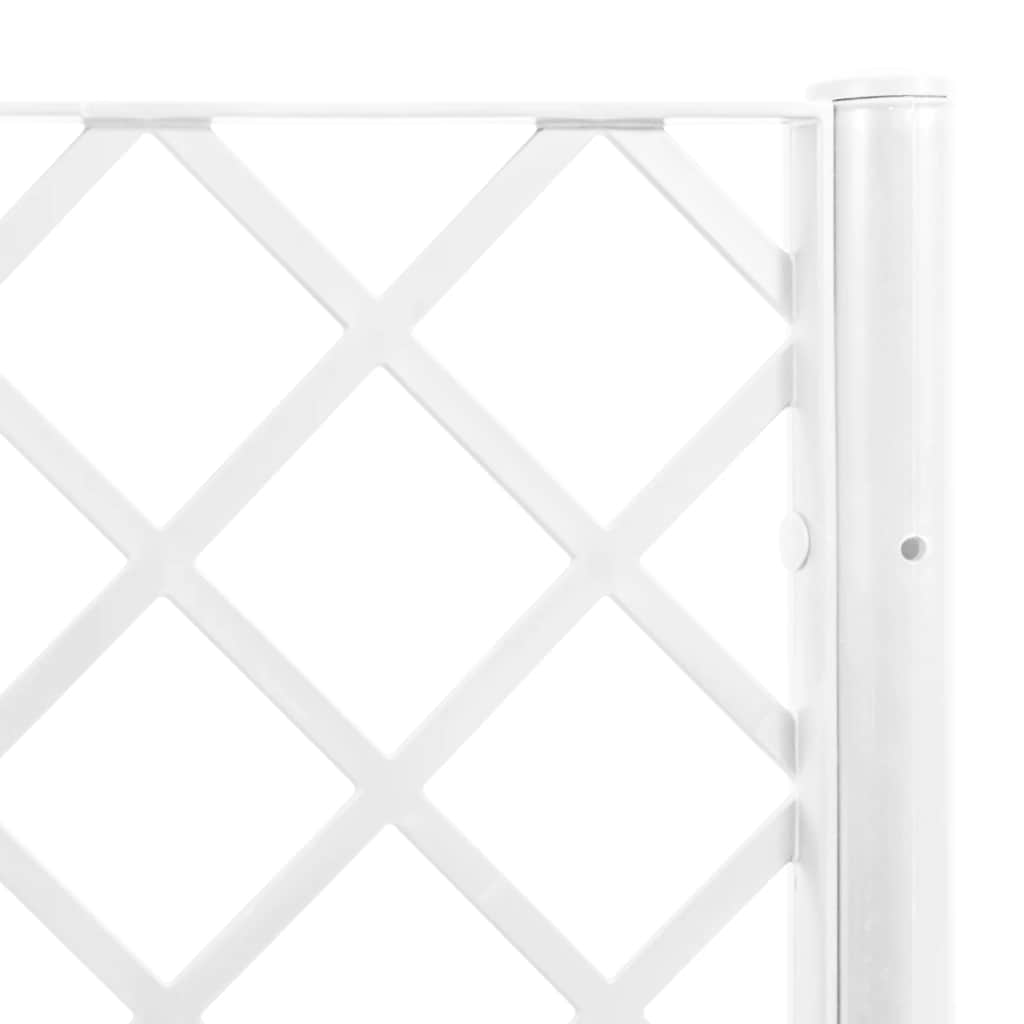 Garden Planter with Trellis White 160x40x140 cm PP