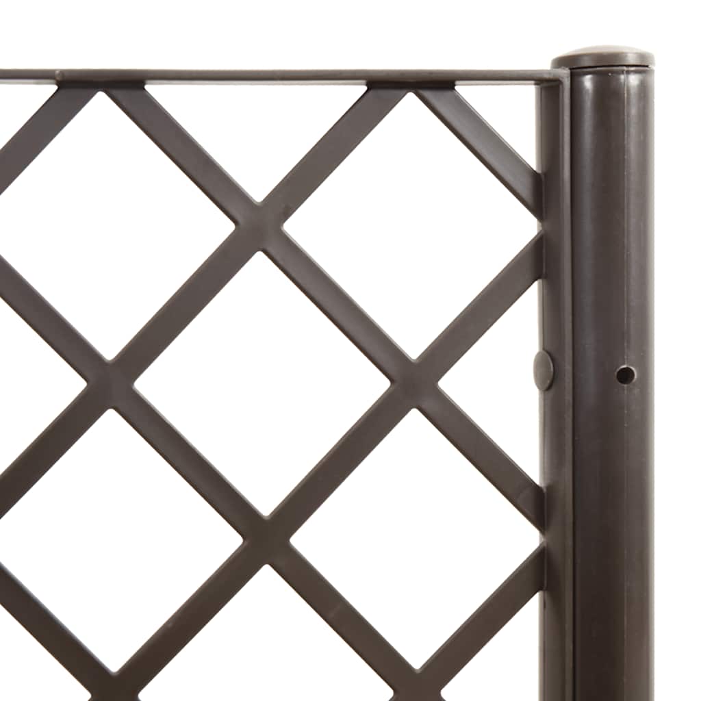 Garden Planter with Trellis Brown 160x40x140 cm PP