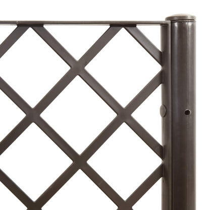 Garden Planter with Trellis Brown 160x40x140 cm PP
