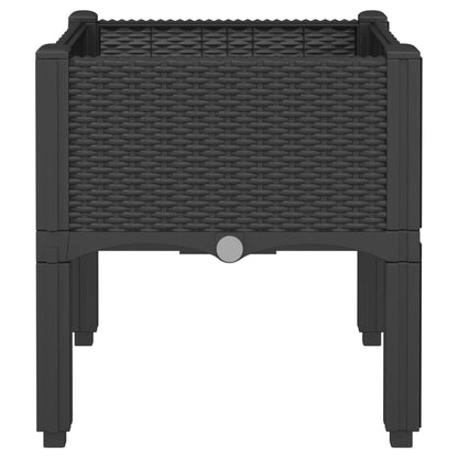 Garden Planter with Legs Black 40x40x42 cm PP