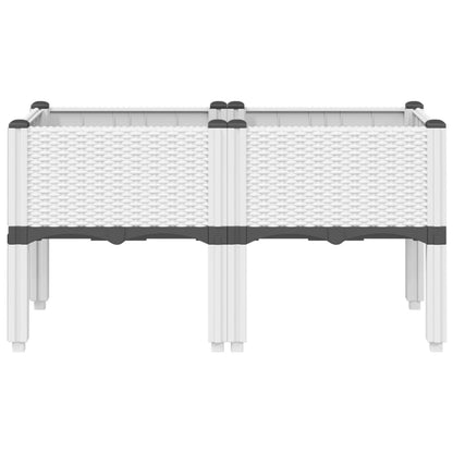 Garden Planter with Legs White 80x40x42 cm PP