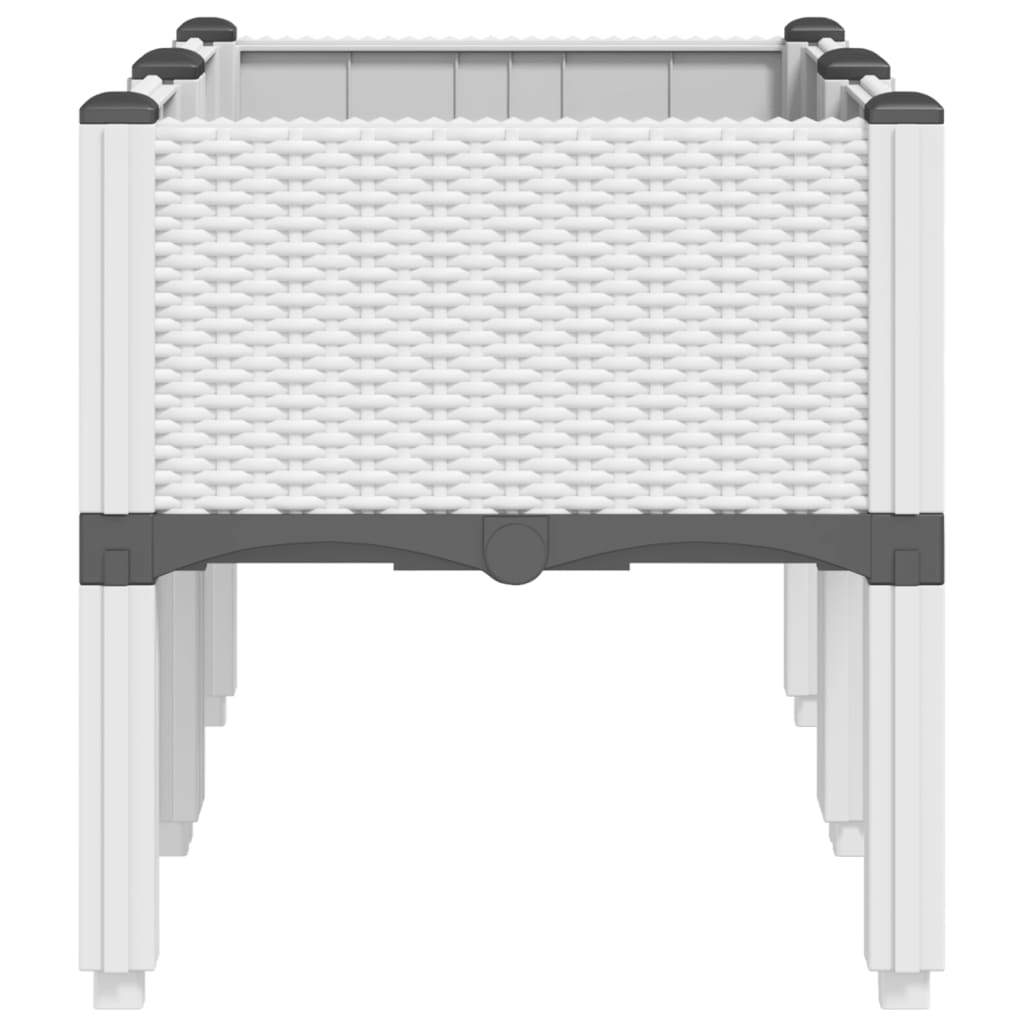 Garden Planter with Legs White 80x40x42 cm PP