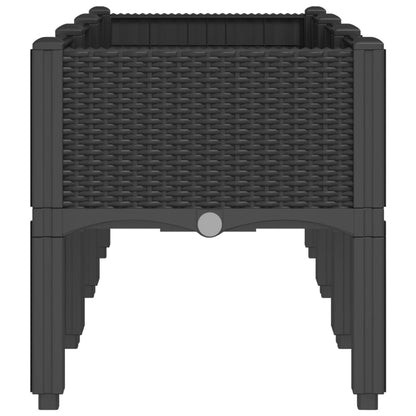 Garden Planter with Legs Black 120x40x42 cm PP