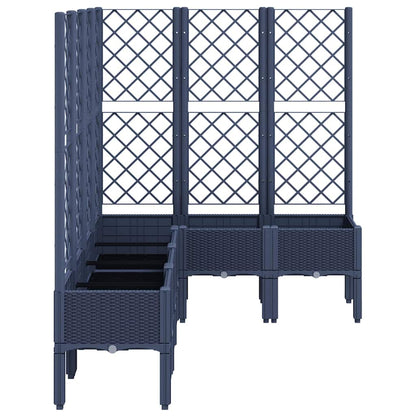 Garden Planter with Trellis Blue Grey 160x120x142 cm PP