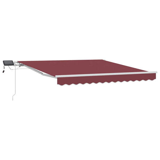 Retractable Awning Burgundy 300 x 250 cm Fabric and Aluminium